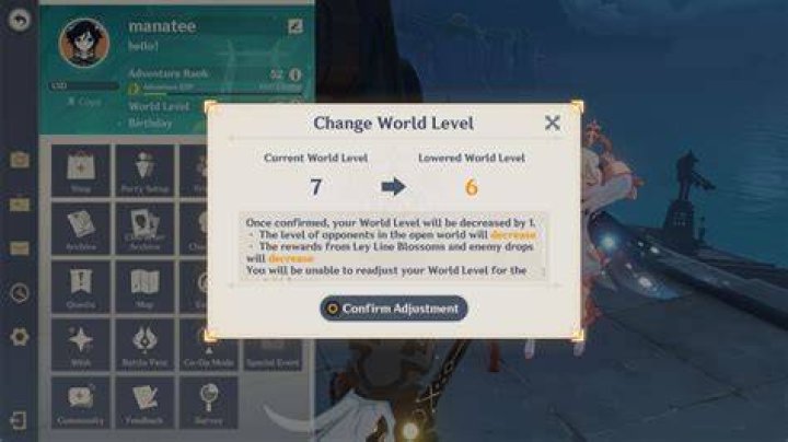 How to decrease world level genshin impact